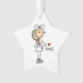 Vrouw I houdt van Tennis Acrylornament Ornament (voorkant)