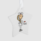 Vrouw I houdt van Tennis Acrylornament Ornament (voorkant)