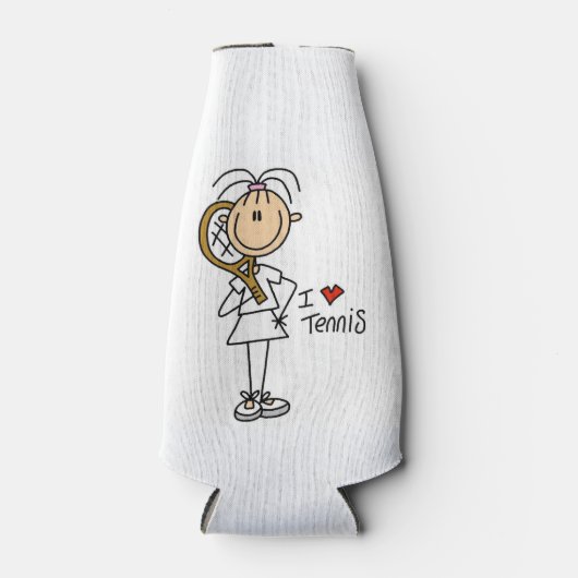 Vrouw I Love Tennis Bottle Cooler (Voorkant)