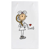 Vrouw I Love Tennis Gift Bag Klein Cadeauzakje (Achterkant)