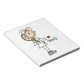 Vrouw I Love Tennis Notitieblok (Schuin)