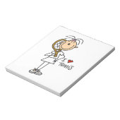 Vrouw I Love Tennis Notitieblok (Linkerzijde)