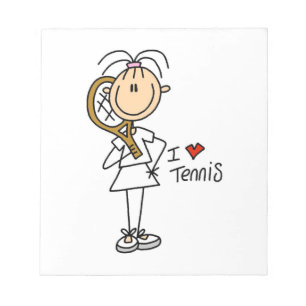 Vrouw I Love Tennis Notitieblok