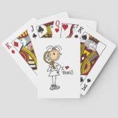 Vrouw I Love Tennis Pokerkaarten (Achterkant)