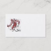 Vrouw I Ski T shirten en cadeaus Visitekaartje (Achterkant)