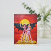 Vrouw Icarus Briefkaart (Staand voorkant)