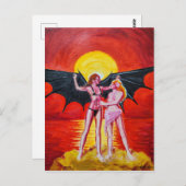 Vrouw Icarus Briefkaart (Voorkant / Achterkant)