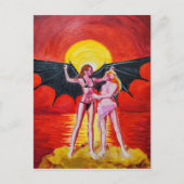 Vrouw Icarus Briefkaart (Voorkant)