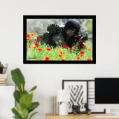 Vrouw IDF in Camouflage Poster (Thuiskantoor)