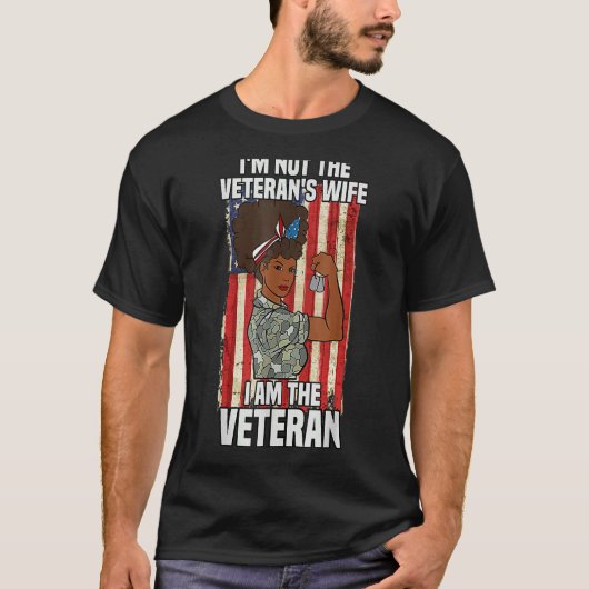 Vrouw Ik ben geen Veteranendag van de vrouw Vetera T-shirt (Voorkant)