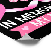 Vrouw Ik Draag roze ter nagedachtenis aan mijn moe Poster (Hoek)