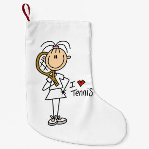 Vrouw Ik Hou Van Tennis Kousen Kleine Kerstsok