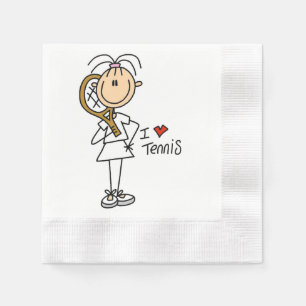 Vrouw Ik Hou Van Tennis Servet