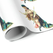 Vrouw - illustratie cadeaupapier (Rol Hoek)
