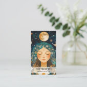 Vrouw Illustratie Energie Heiler Reiki Spirituell Visitekaartje (Staand voorkant)