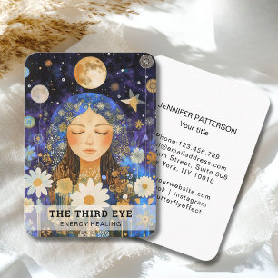 Vrouw Illustratie Energie Heiler Reiki Spirituell Visitekaartje
