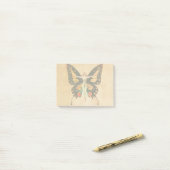 Vrouw Illustratie Fladderende Vlinder Vliegend Post-it® Notes (Op bureau)