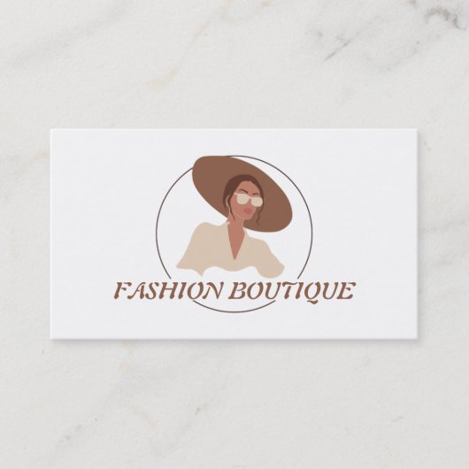 Vrouw Illustratie Mode Boutique Visitekaartje (Voorkant)