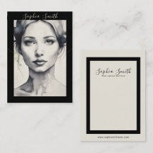 Vrouw Illustratie Oorbel Ketting Display Kaart