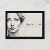 Vrouw Illustratie Portret Waterverf Visitekaartje (Voorkant)