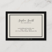 Vrouw Illustratie Portret Waterverf Visitekaartje (Achterkant)