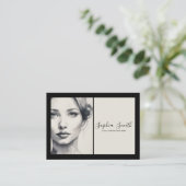 Vrouw Illustratie Portret Waterverf Visitekaartje (Staand voorkant)