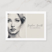 Vrouw Illustratie Portret Waterverf Visitekaartje (Voorkant)