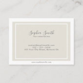 Vrouw Illustratie Portret Waterverf Visitekaartje (Achterkant)