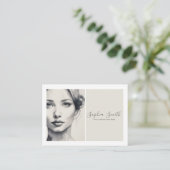 Vrouw Illustratie Portret Waterverf Visitekaartje (Staand voorkant)