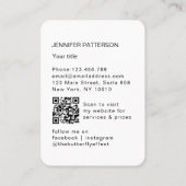 Vrouw Illustratie QR-code Energie Reiki Spiritueel Visitekaartje (Achterkant)