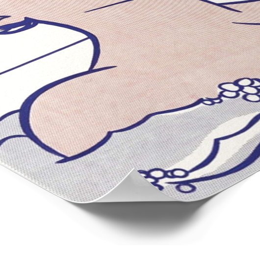 Vrouw in Bath door Roy Lichtenstein Poster (Hoek)