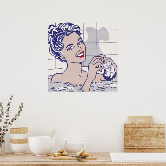 Vrouw in Bath door Roy Lichtenstein Poster (Keuken)