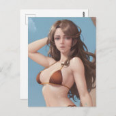Vrouw in Bikini Briefkaart (Voorkant / Achterkant)