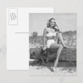 Vrouw in Bikini Briefkaart (Voorkant / Achterkant)