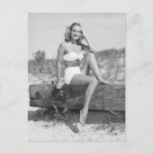 Vrouw in Bikini Briefkaart (Voorkant)