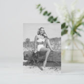 Vrouw in Bikini Briefkaart (Staand voorkant)