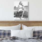 Vrouw in Bikini Canvas Afdruk (Insitu (Slaapkamer))