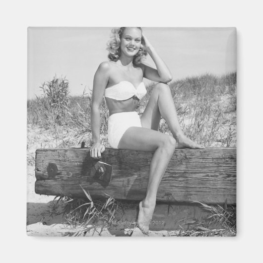Vrouw in Bikini Magneet (Voorkant)