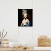 Vrouw in Blauw door Thomas Gainsborough Poster (Keuken)