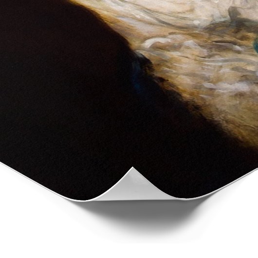 Vrouw in Blauw door Thomas Gainsborough Poster (Hoek)