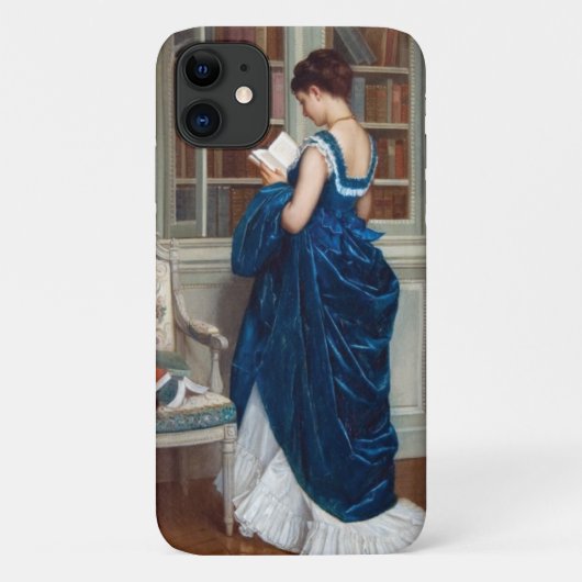 Vrouw in Blauw, een boek lezen Case-Mate iPhone Case (Achterkant)