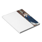 Vrouw in Blauw, een boek lezen Notitieblok (Schuin)