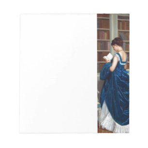 Vrouw in Blauw, een boek lezen Notitieblok