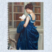 Vrouw in Blauw, een boek lezen Notitieboek