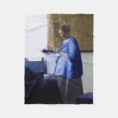 Vrouw in Blauw, Johannes Vermeer Fleece Deken (Voorkant)