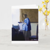 Vrouw in Blauw, Johannes Vermeer Kaart (Gele Bloem)