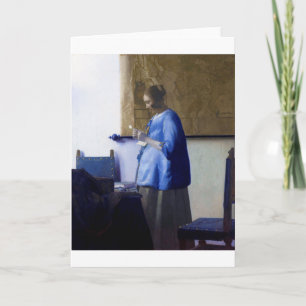 Vrouw in Blauw, Johannes Vermeer Kaart