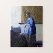 Vrouw in Blauw, Johannes Vermeer Legpuzzel (Verticaal)