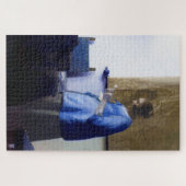 Vrouw in Blauw, Johannes Vermeer Legpuzzel (Horizontaal)