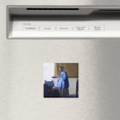 Vrouw in Blauw, Johannes Vermeer Magneet (Insitu (Vaatwasser))